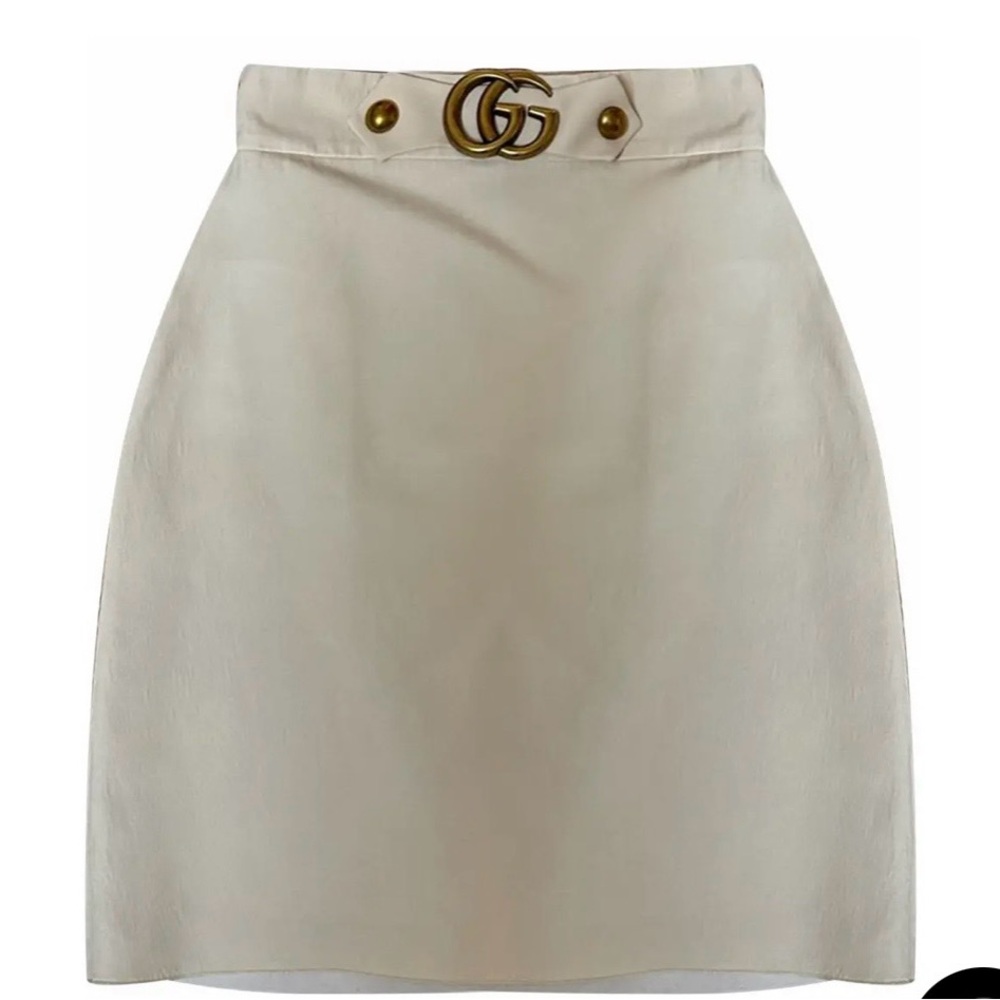 Gucci GG Logo Cream Mini Skirt – Kids Size 10/12 – Fits XXS Adult